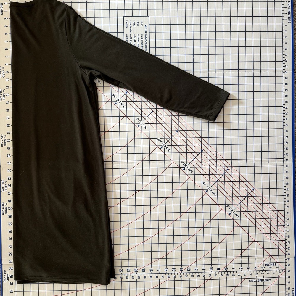Eileen Fisher Tencel Lyocell Long Sleeve Shift Dress Pockets Green XL Soft Comfy - Picture 8 of 9